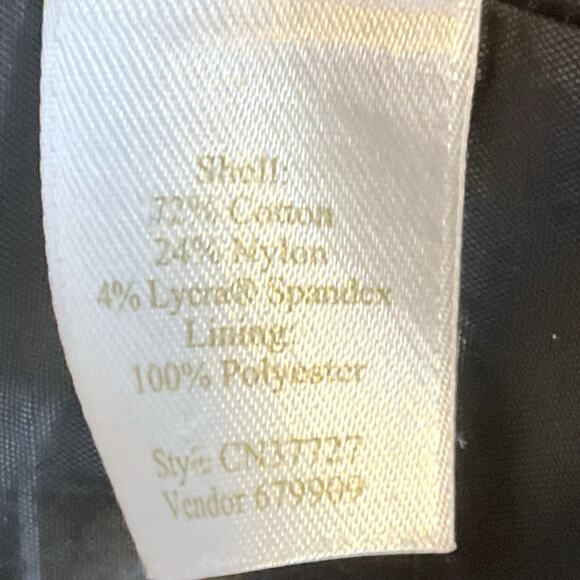 Caslon Women's Black White Gingham Button Up Lined Rain Jacket Coat Size M - Picture 9 of 13